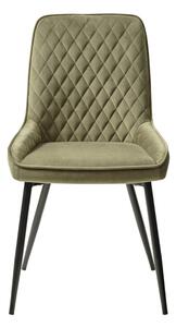 Zielone aksamitne krzesło Milton – Unique Furniture