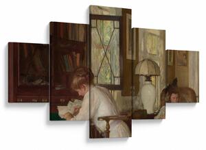 Obraz - Edmund Tarbell, Josephine and Mercie, reprodukcje (125x70 cm)