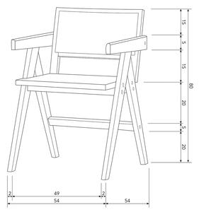 Czarne krzesło z litego drewna sosnowego Gunn – WOOOD