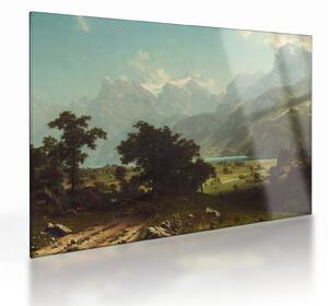 Obraz na szkle - Albert Bierstadt, Lake Lucerne, reprodukcje (70x50 cm)