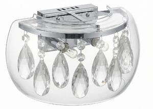 LAMPA ŚCIENNA KINKIET NOWOCZESNY TOSSO CLEAR W1