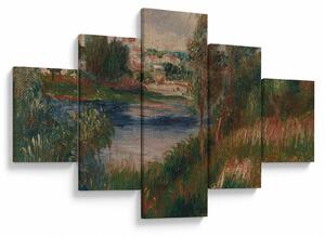 Obraz - Auguste Renoir, Landscape at Vetheuil, reprodukcje (125x70 cm)
