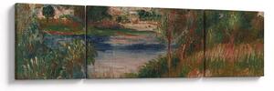 Obraz - Auguste Renoir, Landscape at Vetheuil, reprodukcje (170x50 cm)