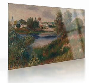 Obraz na szkle - Auguste Renoir, Landscape at Vetheuil, reprodukcje (70x50 cm)