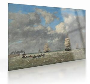 Obraz na szkle - Eugène Boudin, Le Havre, reprodukcje (70x50 cm)