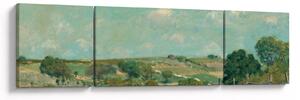 Obraz - Alfred Sisley, Meadow, reprodukcje (170x50 cm)