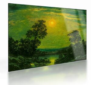 Obraz na szkle - Imitator of Ralph Albert Blakelock, Moonlight, reprodukcje (70x50 cm)