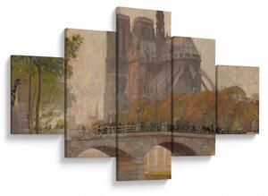 Obraz - Robert William Vonnoh, Notre Dame de Paris, reprodukcje (125x70 cm)