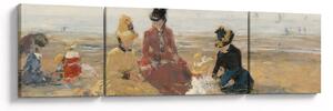 Obraz - Eugène Boudin, On the Beach, Trouville, reprodukcje (170x50 cm)