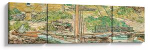 Obraz - Childe Hassam, Oyster Sloop, Cos Cob, reprodukcje (170x50 cm)