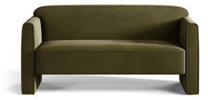 Zielona aksamitna sofa 140 cm Abby – Micadoni