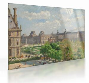 Obraz na szkle - Camille Pissarro, Place du Carrousel, Paris, reprodukcje (70x50 cm)