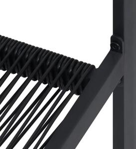 Krzesła ogrodowe, 4 szt., rattan pvc, czarne