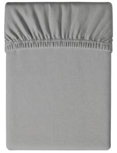 Prześcieradło jersey jasnoszare 90 x 200 cm