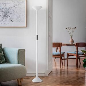 Fabas Luce Lampa stojąca LED Tratto, możliwość ściemniania, biały / opal, salon / jadalnia, metal, nowoczesny