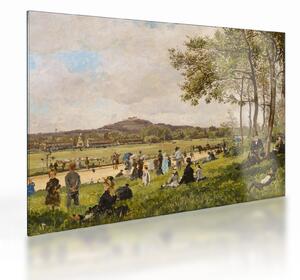 Obraz na szkle - French 19th Century, Race Course at Longchamps, reprodukcje (70x50 cm)