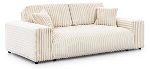 Kremowa sztruksowa sofa 213 cm Justin – Ropez