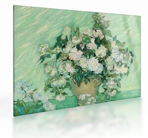 Obraz na szkle - Vincent van Gogh, Roses, reprodukcje (70x50 cm)