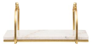 Biała/w kolorze złota marmurowa półka 40 cm Marble – Mauro Ferretti