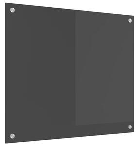 Panel kuchenny Czarny 70 x 60 cm szkło hartowane