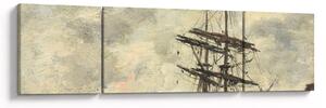 Obraz - Eugène Boudin, Ship on the Touques, reprodukcje (170x50 cm)