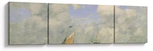 Obraz - Eugène Boudin, Ships and Sailing Boats Leaving Le Havre, reprodukcje (170x50 cm)