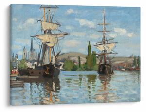 Obraz - Claude Monet, Ships Riding on the Seine at Rouen, reprodukcje (70x50 cm)
