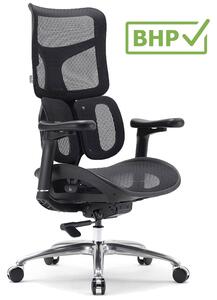 Fotel biurowy z siatki Astro, ergonomiczny, zgodny z normą BHP