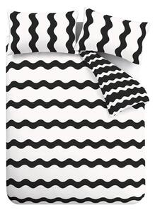 Czarno-biała pościel jednoosobowa 135x200 cm Waves – Sassy B