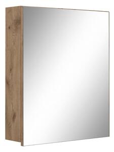 Wisząca szafka łazienkowa z lustrem w dekorze dębu 60x70 cm Wisla – Støraa
