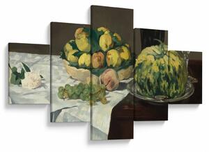 Obraz - Edouard Manet, Still Life with Melon and Peaches, reprodukcje (125x70 cm)