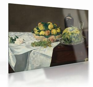 Obraz na szkle - Edouard Manet, Still Life with Melon and Peaches, reprodukcje (70x50 cm)