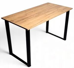 Industrialny stół na metalowych nogach 120x60 dąb craft złoty C1-P20