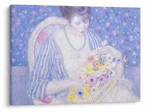 Obraz - Frederick Carl Frieseke, The Basket of Flowers, reprodukcje (70x50 cm)