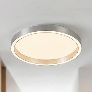 Lampa sufitowa Rotundo Lucande, możliwość ściemniania, aluminiowy / szary / cynkowy, salon / jadalnia, tworzywo sztuczne, nowoczesny