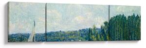 Obraz - Alfred Sisley, The Banks of the Oise, reprodukcje (170x50 cm)
