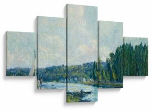 Obraz - Alfred Sisley, The Banks of the Oise, reprodukcje (125x70 cm)
