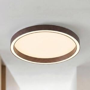 Lampa sufitowa Rotundo Lucande, możliwość ściemniania, brązowy / rdzawy, salon / jadalnia, tworzywo sztuczne, nowoczesny