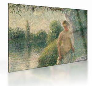 Obraz na szkle - Camille Pissarro, The Bather, reprodukcje (70x50 cm)