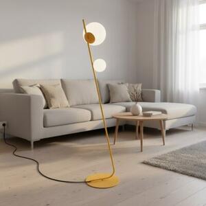 Lampa stojąca podłogowa designerska pomarańczowa stick 2xG9 8W TATU Emibig