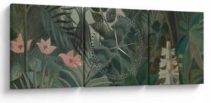 Obraz - Henri Rousseau, The Equatorial Jungle, reprodukcje (z zegarem) (90x30 cm)