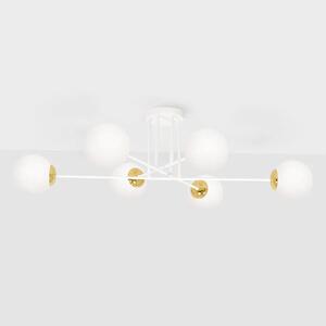 Biała sześciopunktowa elegancka lampa sufitowa - A494-Ixela