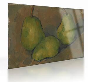 Obraz na szkle - Paul Cézanne, Three Pears, reprodukcje (70x50 cm)