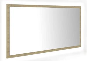 Nowoczesne lustro z podświetleniem LED dąb sonoma E0-Z23