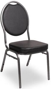 Metalowe krzesło bankietowe tapicerowane ekoskórą - Pogos 5X
