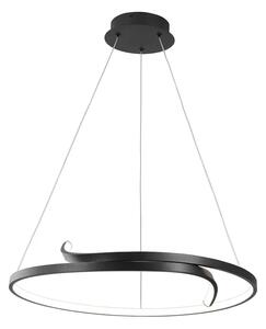 Czarna dekoracyjna lampa okrąg LED nad stół - A500-Vrosta
