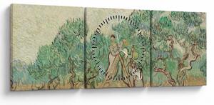 Obraz - Vincent van Gogh, The Olive Orchard, reprodukcje (z zegarem) (90x30 cm)