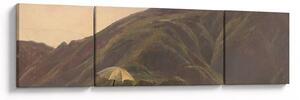 Obraz - Jules Coignet, View of Bozen with a Painter, reprodukcje (170x50 cm)
