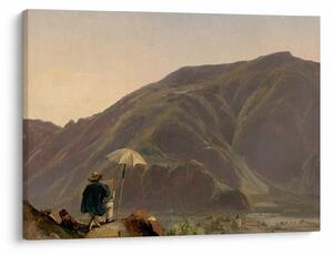 Obraz - Jules Coignet, View of Bozen with a Painter, reprodukcje (70x50 cm)