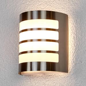 Lindby Kinkiet zewnętrzny Noyan, 20 cm, stal nierdzewna, IP44, E27